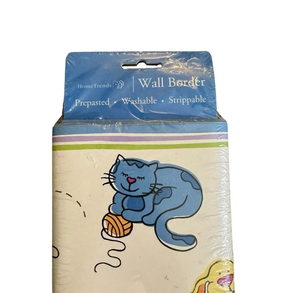 Vintage Home Trends‎ Dog & Cat Wall Border 18 feet Prepasted Washable Kids